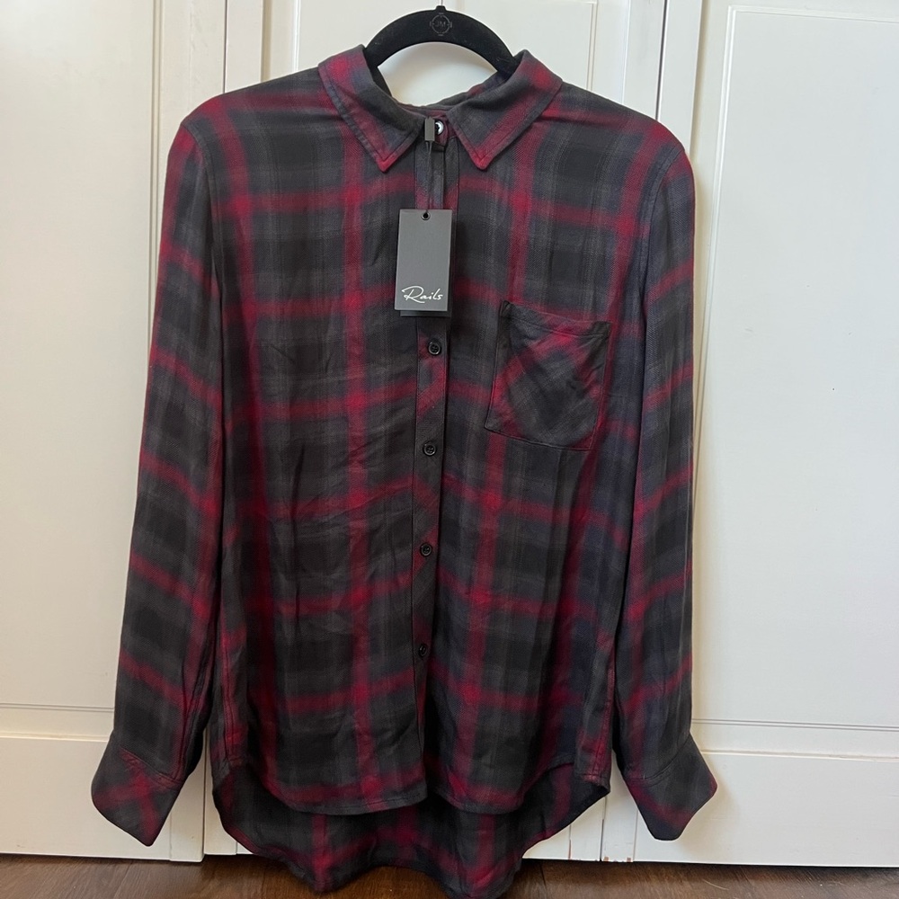 Rails Hunter Button-Up Shirt in Scarlett Ash Black